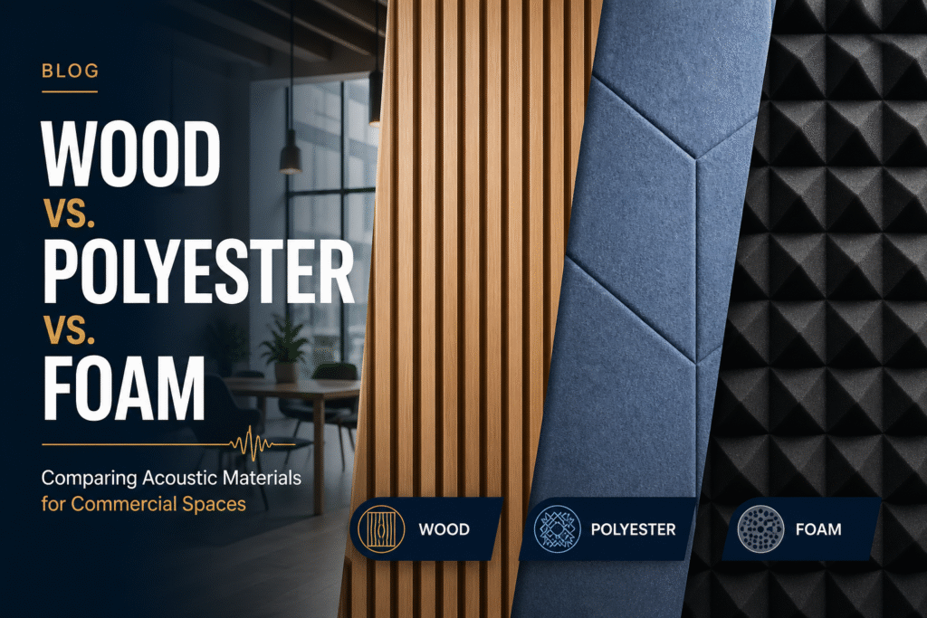 Comparing acoustic materials for interiors